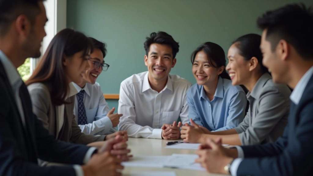 Leaders having a positive interaction during a workshop